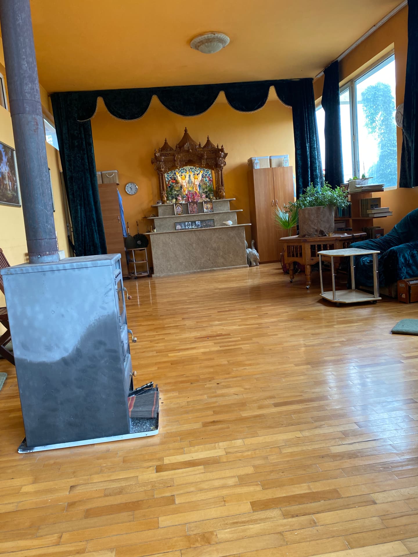 The temple room — the heart of the community