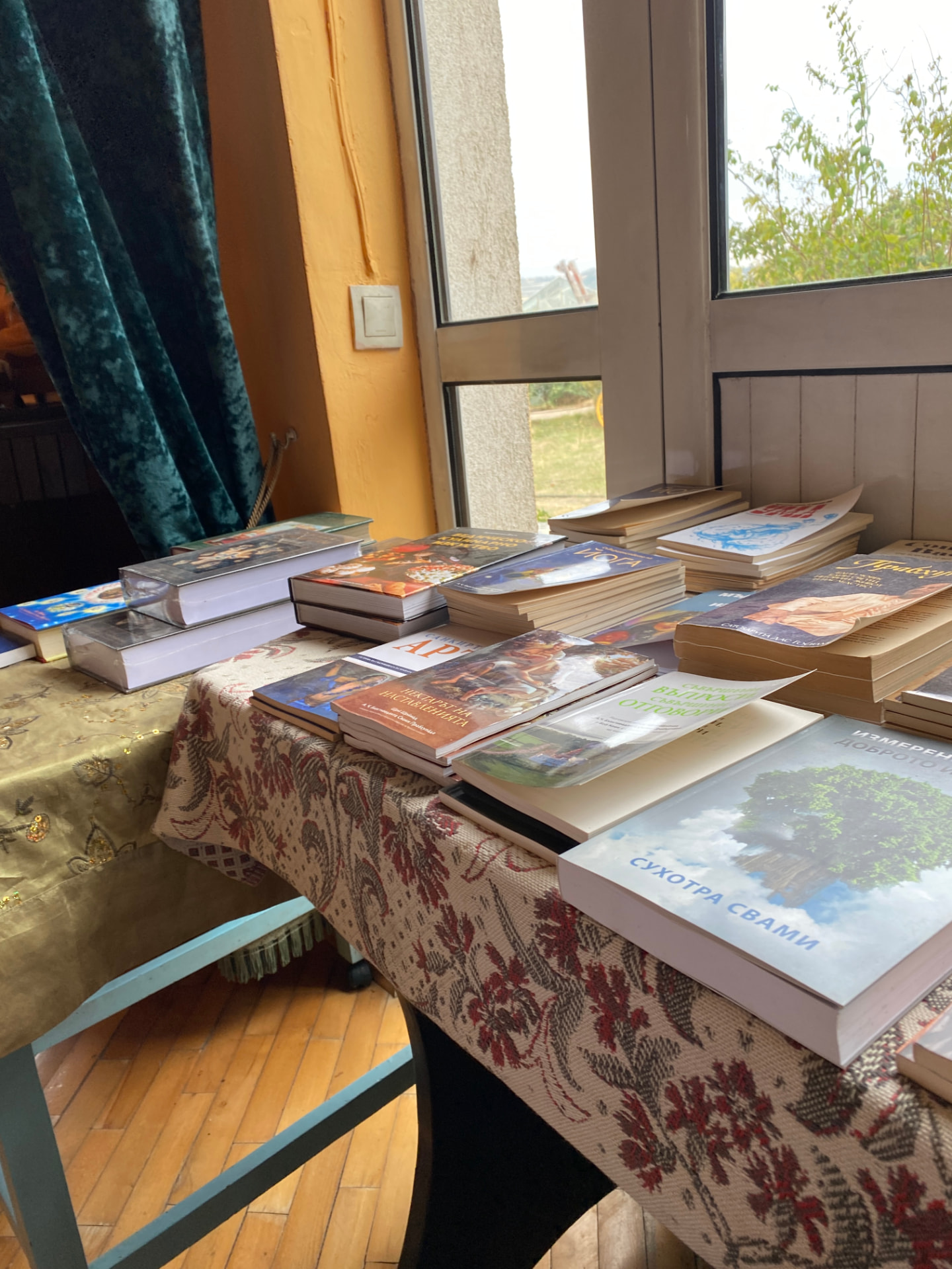 Spiritual books by the window — wisdom to take home