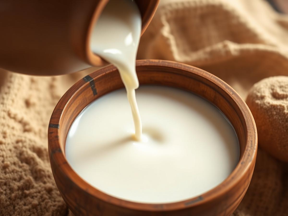 Fresh milk from protected cows